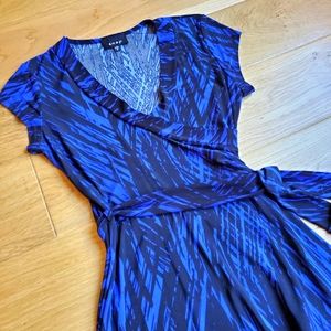 Short Sleeve Faux Wrap Dress, size small